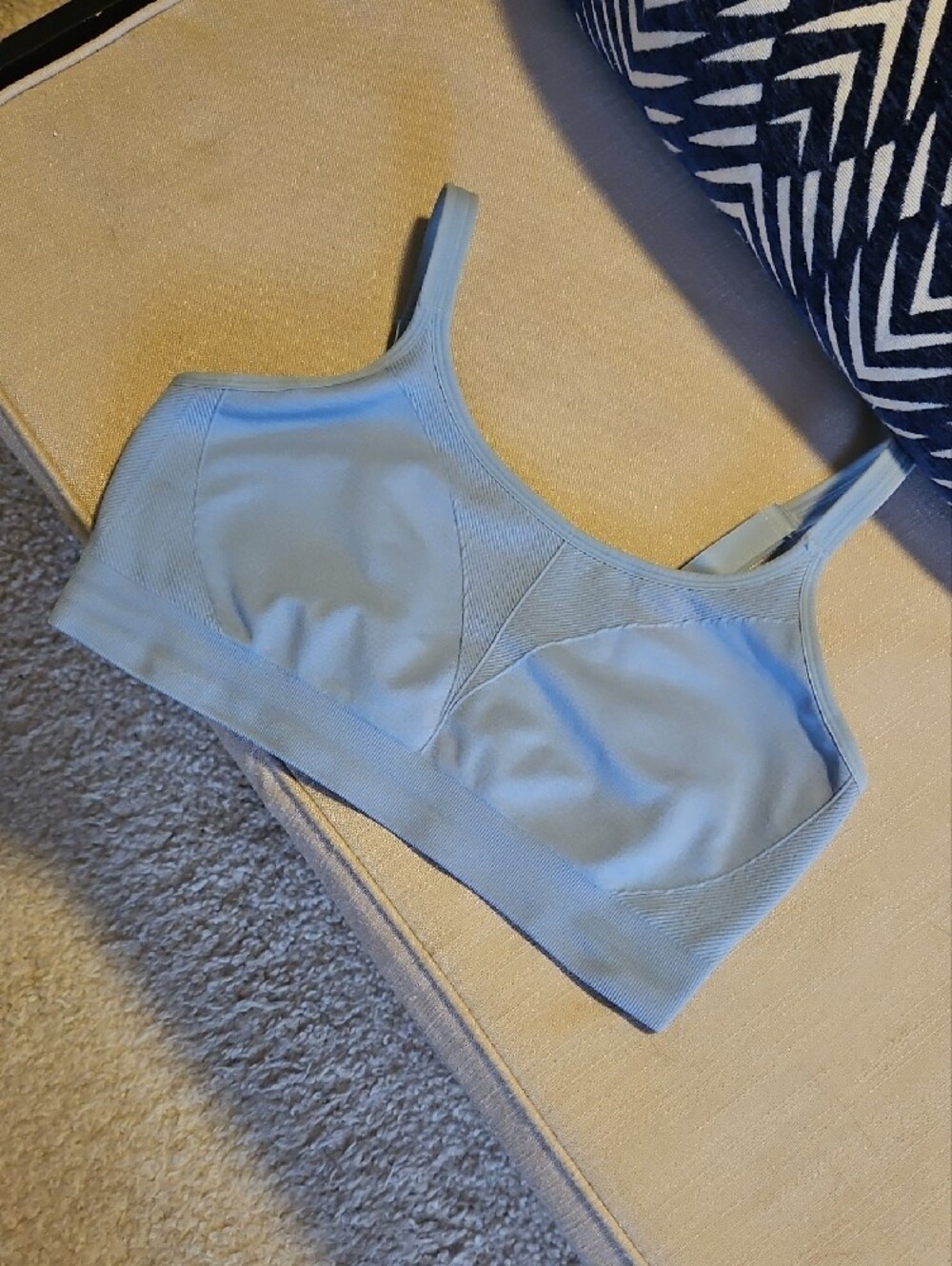 Soma Sport Seamless Bra Powder Blue Size XL - Picture 5 of 9